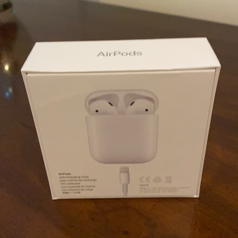 New AirPods in sealed box